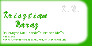 krisztian maraz business card